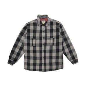 ★ L.L. Bean (Black & Gray) Plaid Button Down Flannel Shacket ★